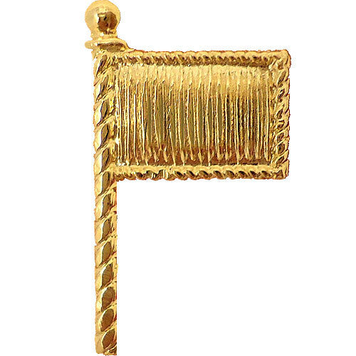 US Public Health Service PHS Metal Collar Device: Quarantine Flag - gold