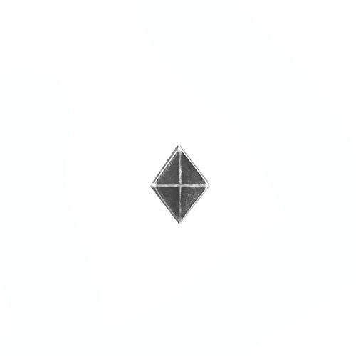 Ribbon Attachments: Diamond - large silver