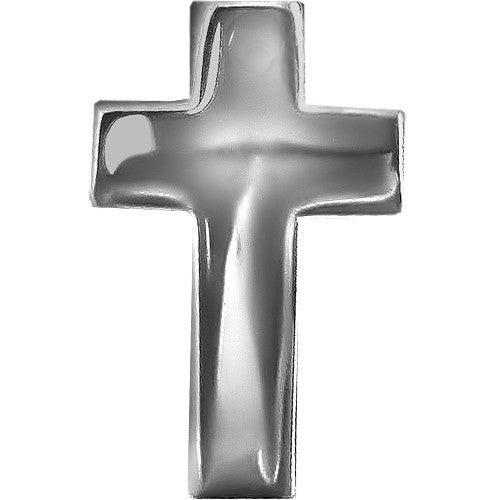 Army Officer Collar Device: Specialist Christian Chaplain - silver mirror finish