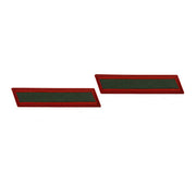 Marine Corps Service Stripe: Female - green on red, set of 1