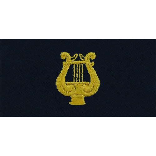 Navy Embroidered Collar Device: Band Leader - embroidered on coverall