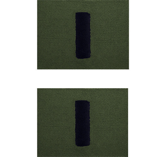 Navy Embroidered Collar Device: Lieutenant Junior Grade - Subdued (NON-RETURNABLE)