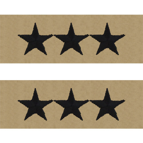 Navy Embroidered Collar Device: Vice Admiral - embroidered on desert (NON-RETURNABLE)