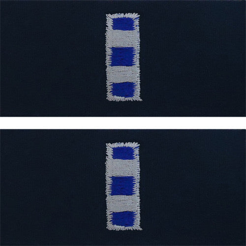 Navy Embroidered Collar Device: Warrant Officer 4 - coverall