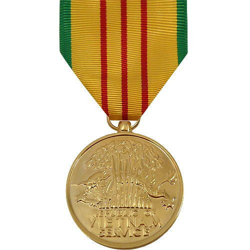 Full Size Medal: Vietnam Service - 24k Gold Plated