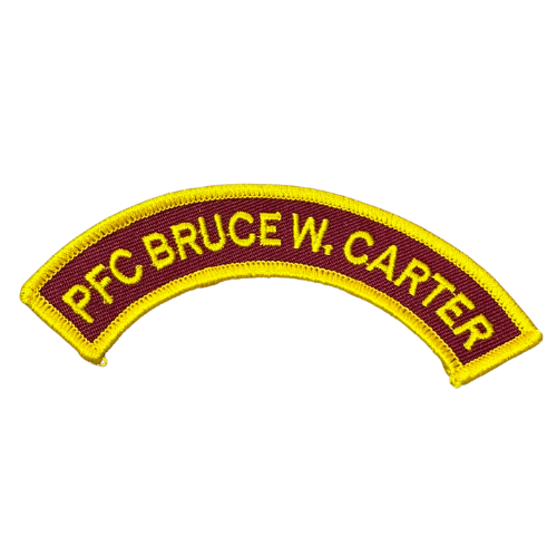 Young Marines Unit Arch Tab "PFC BRUCE W. CARTER"