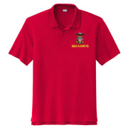 Men's True Red Short Sleeve Polo Shirt Embroidered With Sea Cadet Logo