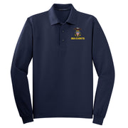 Men's Navy Blue Long Sleeve Polo Shirt Embroidered With Sea Cadet Logo