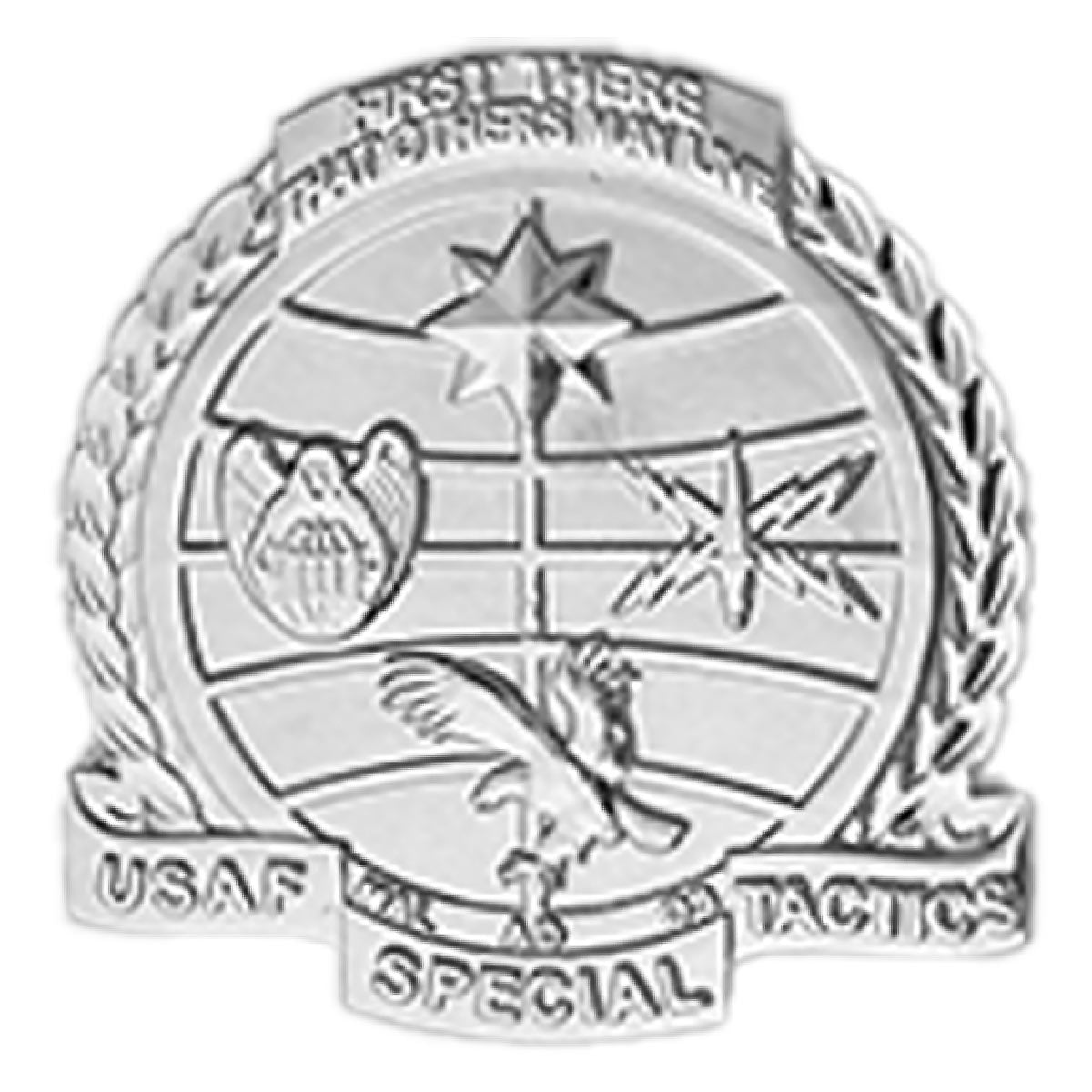 Air Force Beret Badge: U.S. Air Force Special Tactics: First There That Others May Live - mirror finish