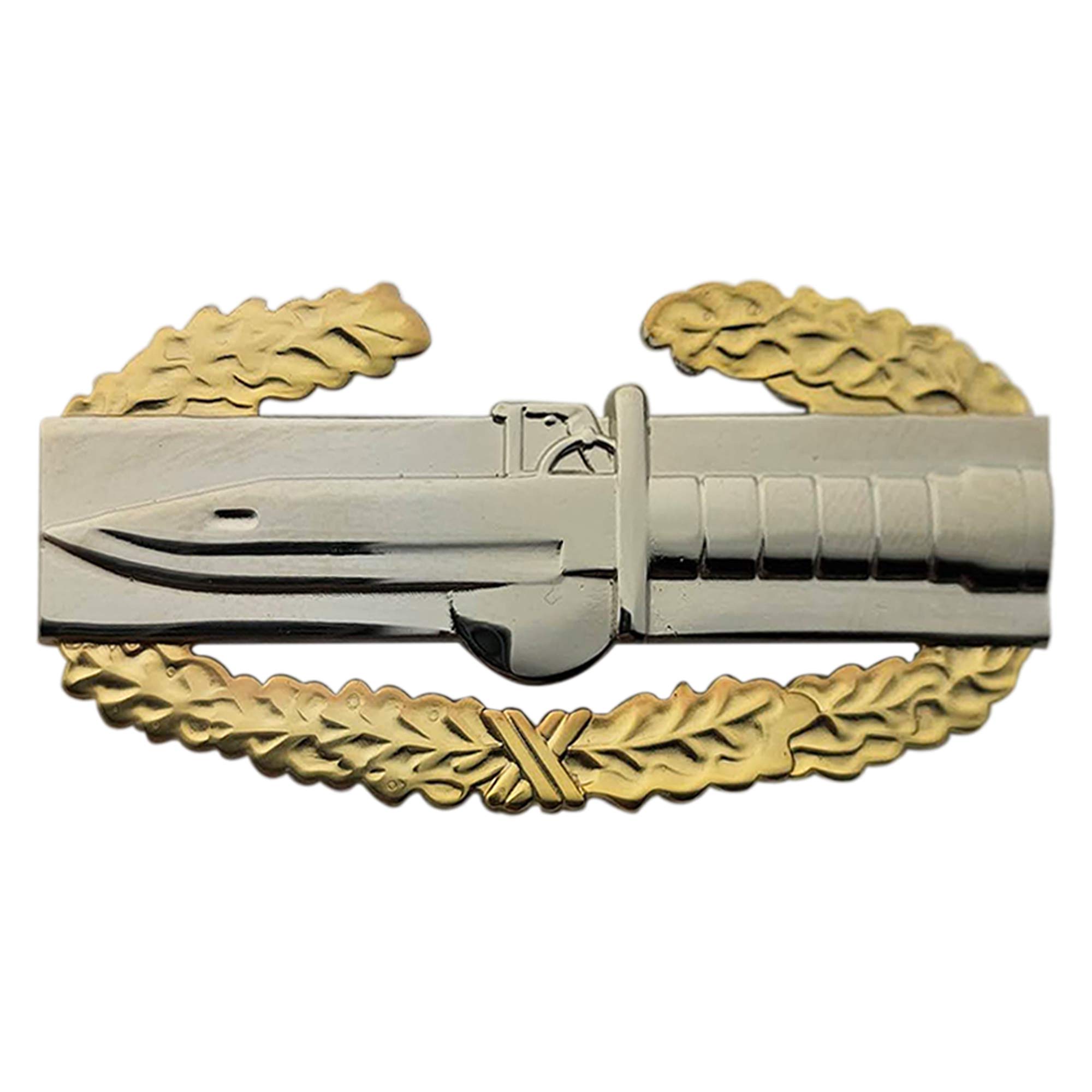 Army Badge: Master Combat Action First Award - regulation size, mirror finish with gold wreath