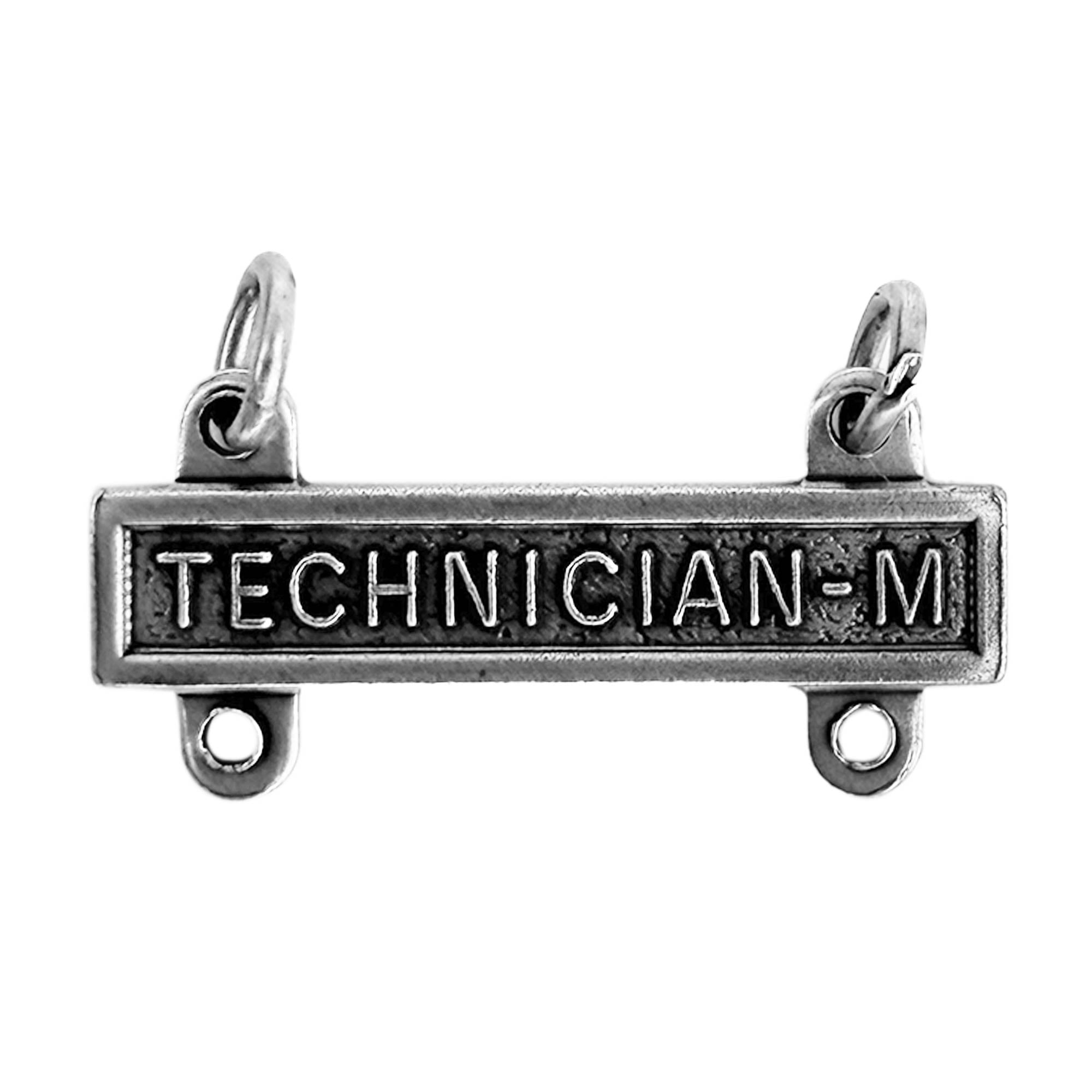 Army Qualification Bar: Technician "M" - oxidized