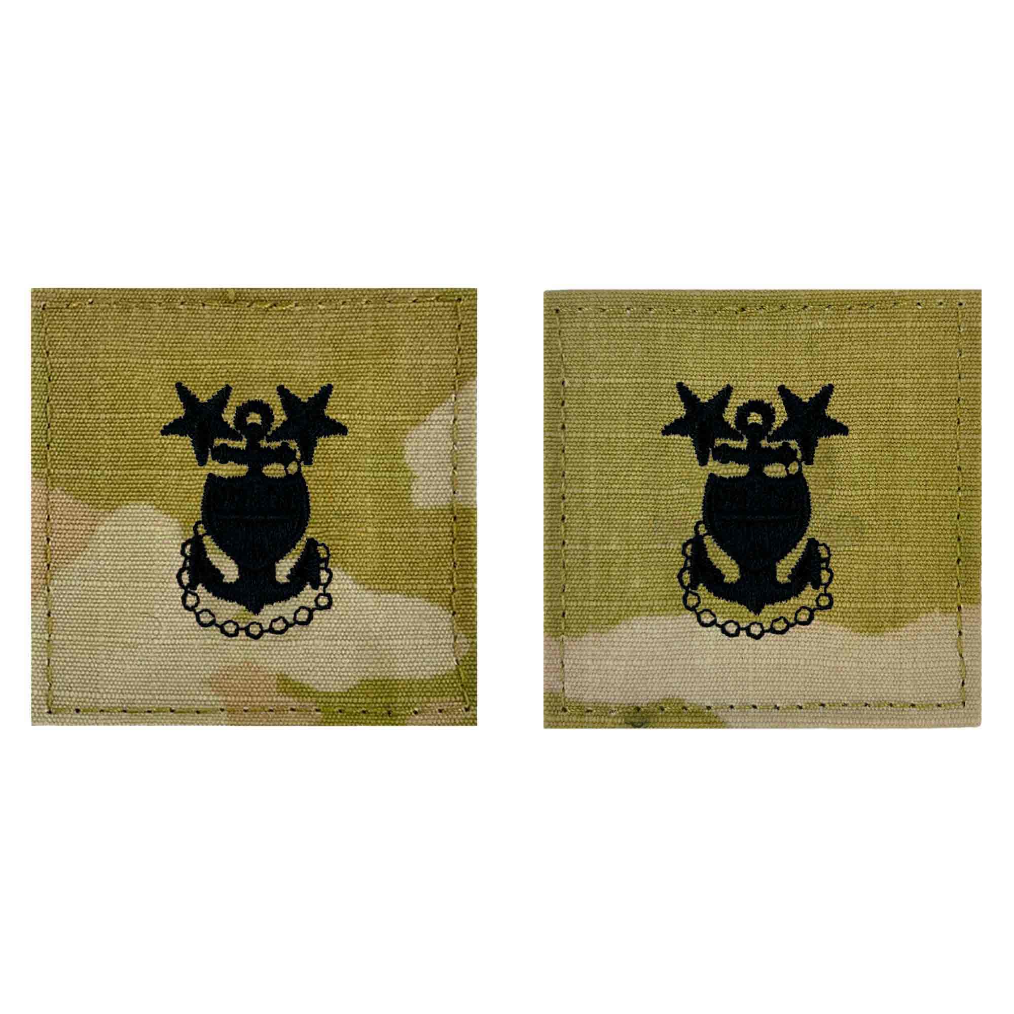 Coast Guard Rank Embroidered OCP with Hook: E9 Master Chief Petty Officer MCPO