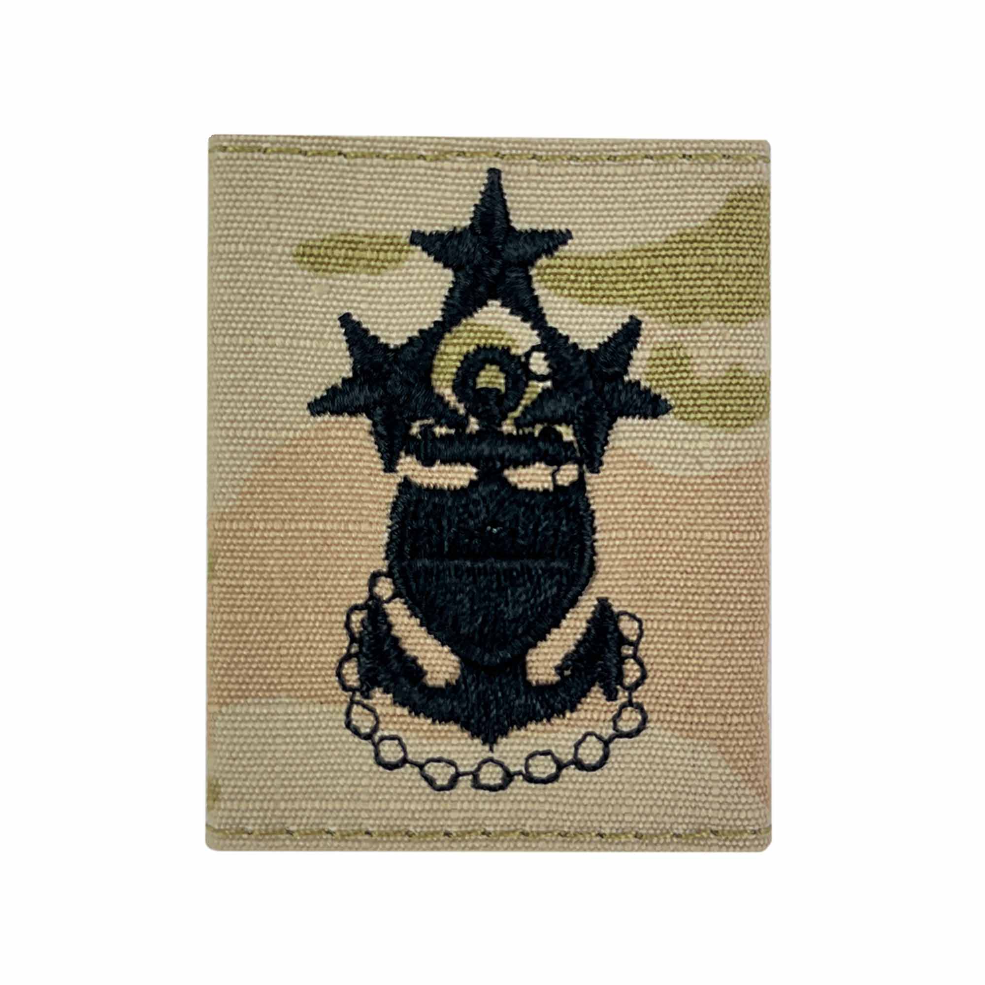 Coast Guard Parka Tab embroidered on OCP: E-10 Master Chief Petty Officer of the Coast Guard