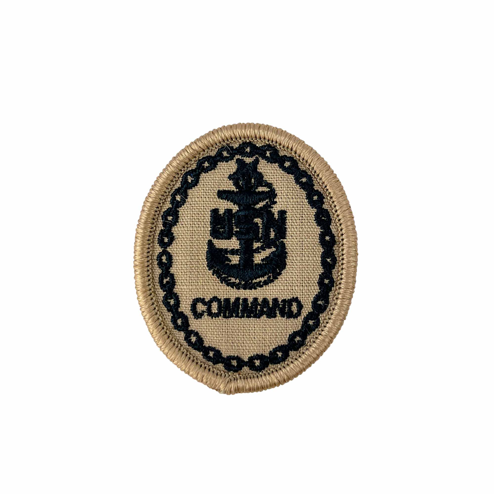 Navy Khaki 2 Piece Organizational Clothing (2 POC) Badge: E-8 Command