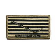 Flag Patch Khaki: Don't Tread On Me Flag - Embroidered 2 Piece Organizational Clothing (2POC)
