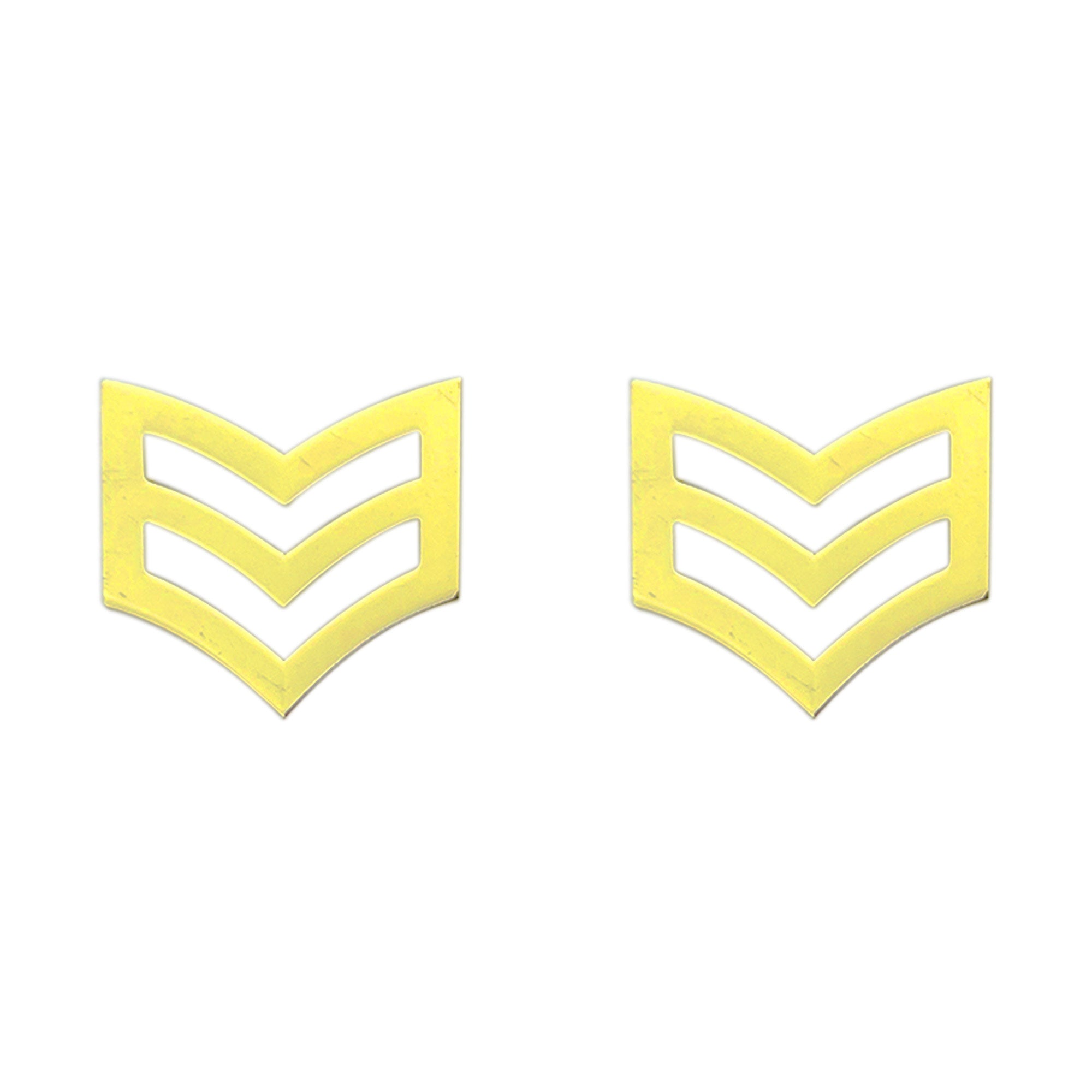 Police Chevron: Sergeant- Gold: cut out style