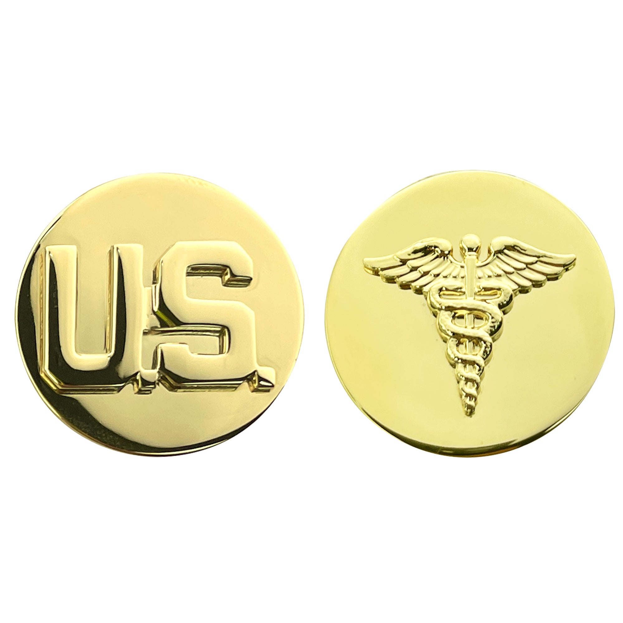 Army Enlisted Branch of Service Collar Device: U.S. and Medical