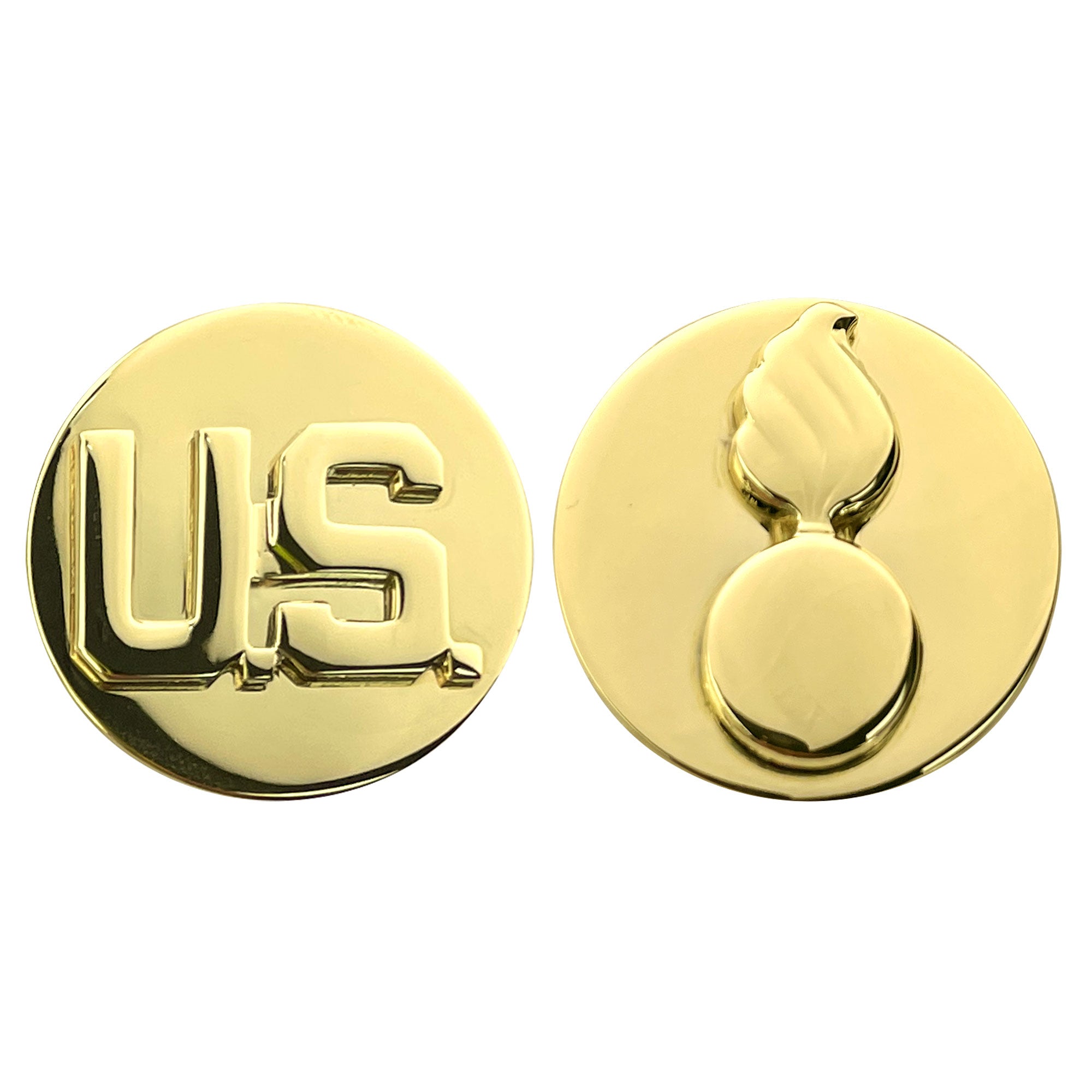 Army Enlisted Branch of Service Collar Device: U.S. and Ordnance