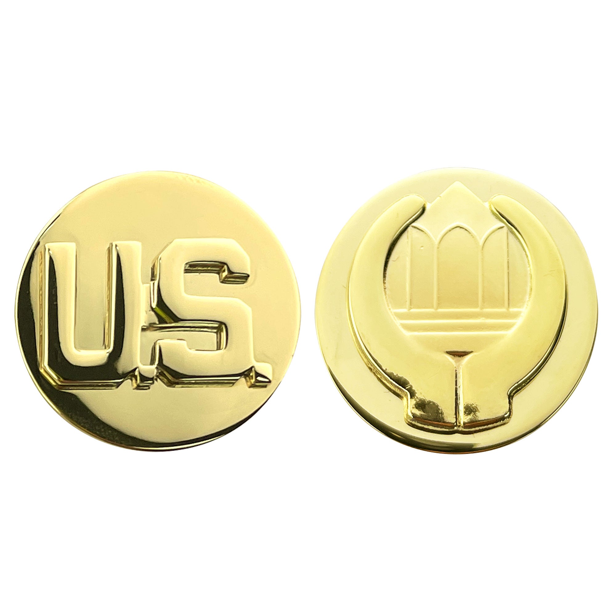 Army Enlisted Branch of Service Collar Device: U.S. and Chaplains Assistant