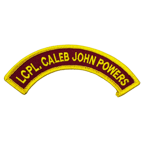 Young Marines Unit Arch Tab "LCPL CALEB JOHN POWERS"