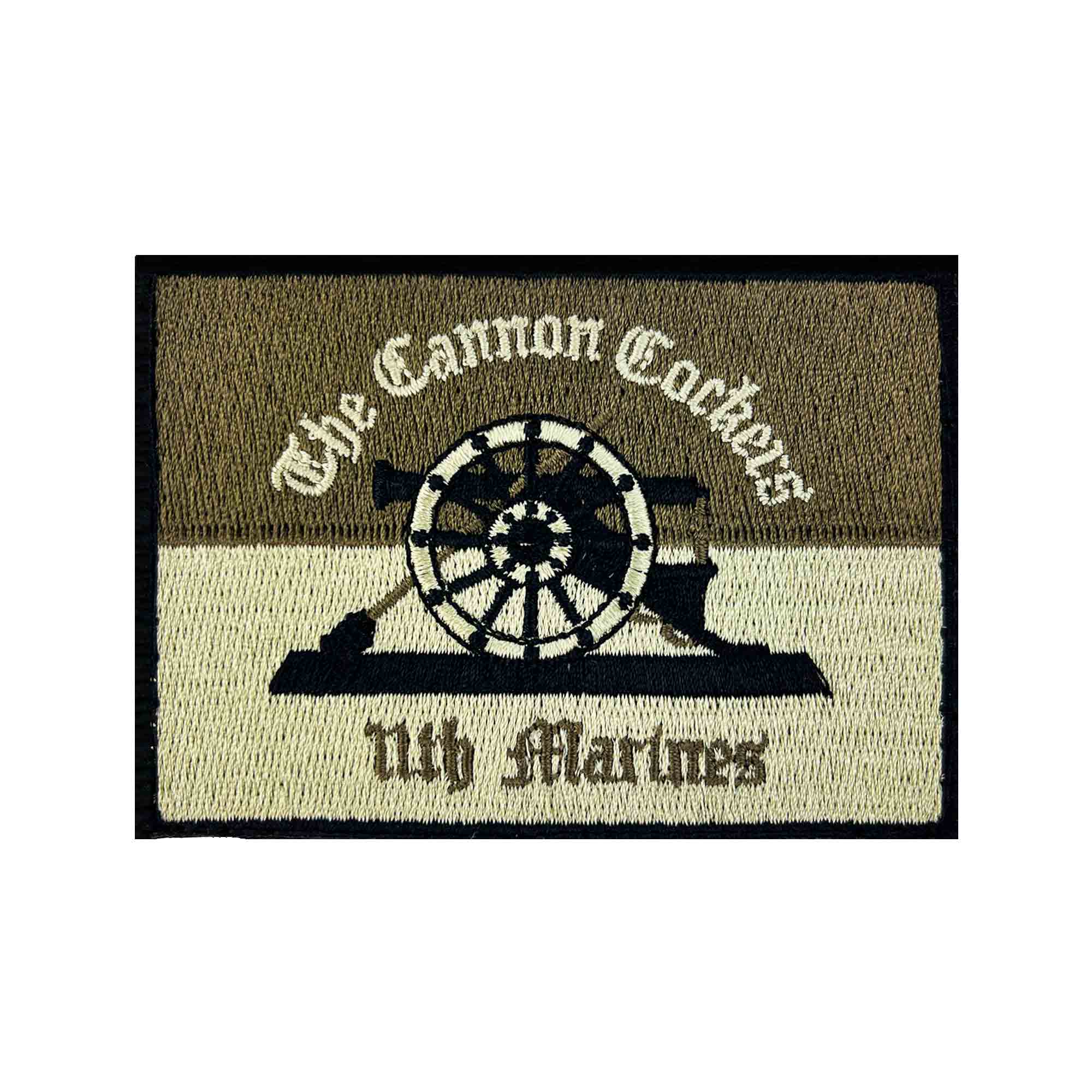 Marine Corps Patch: 11th Marines "The Cannon Cockers" - subdued with hook closure