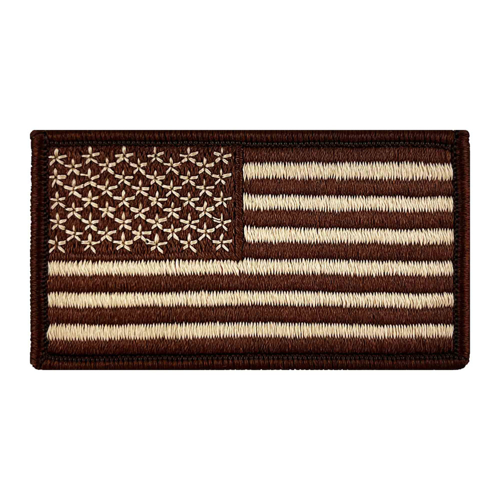 Flag Patch: United States of America - 2 by 3 inches desert