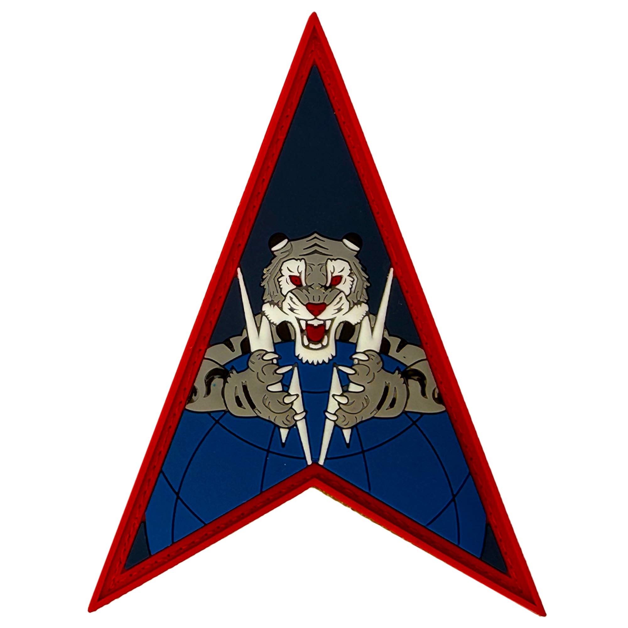 U.S. Space Force PVC Patch Space Delta 5 Red Border with hook