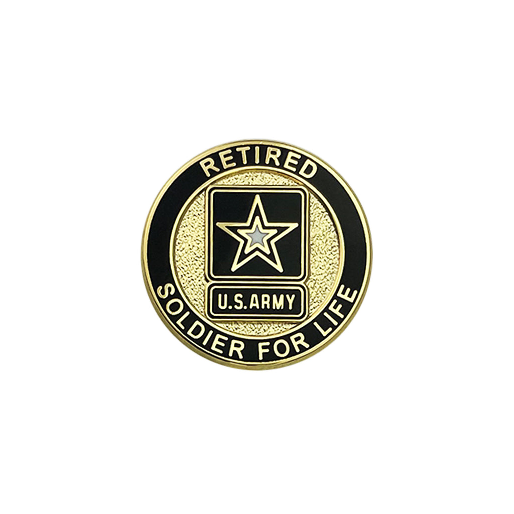 Lapel Pin: U.S. Army Soldier For Life - Retired