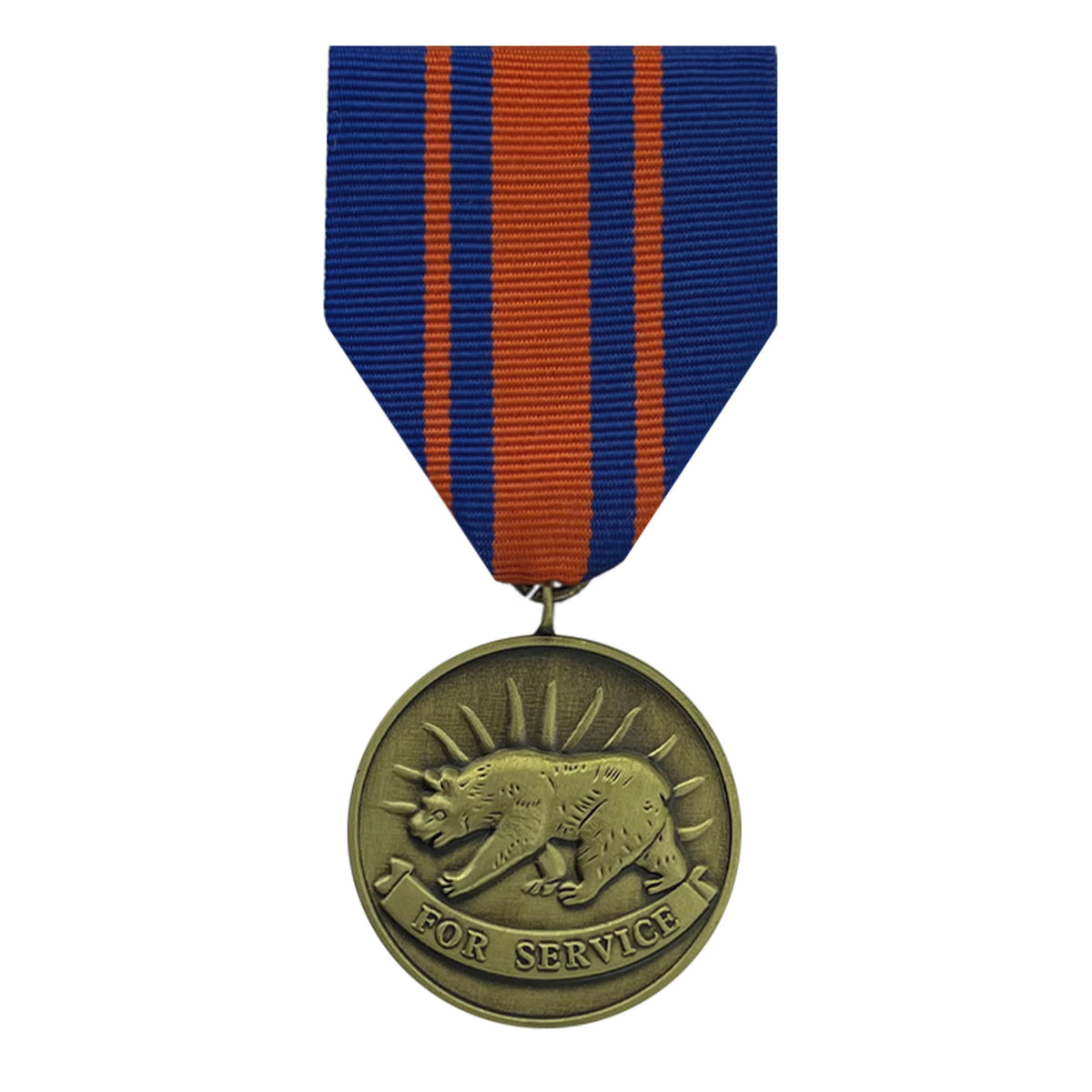 California Service Ribbon Full Size Medal: California National Guard Service Medal