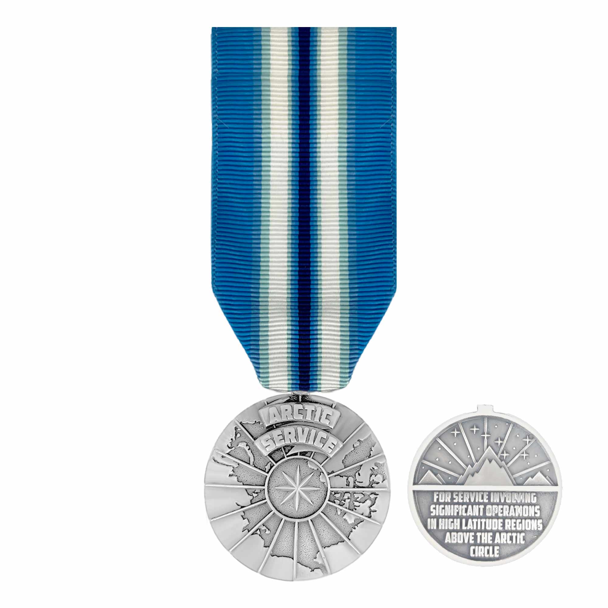 Miniature Medal: US Navy Arctic Service - mirror finish