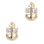 Navy Collar Device: E7 Chief Petty Officer - clutch back