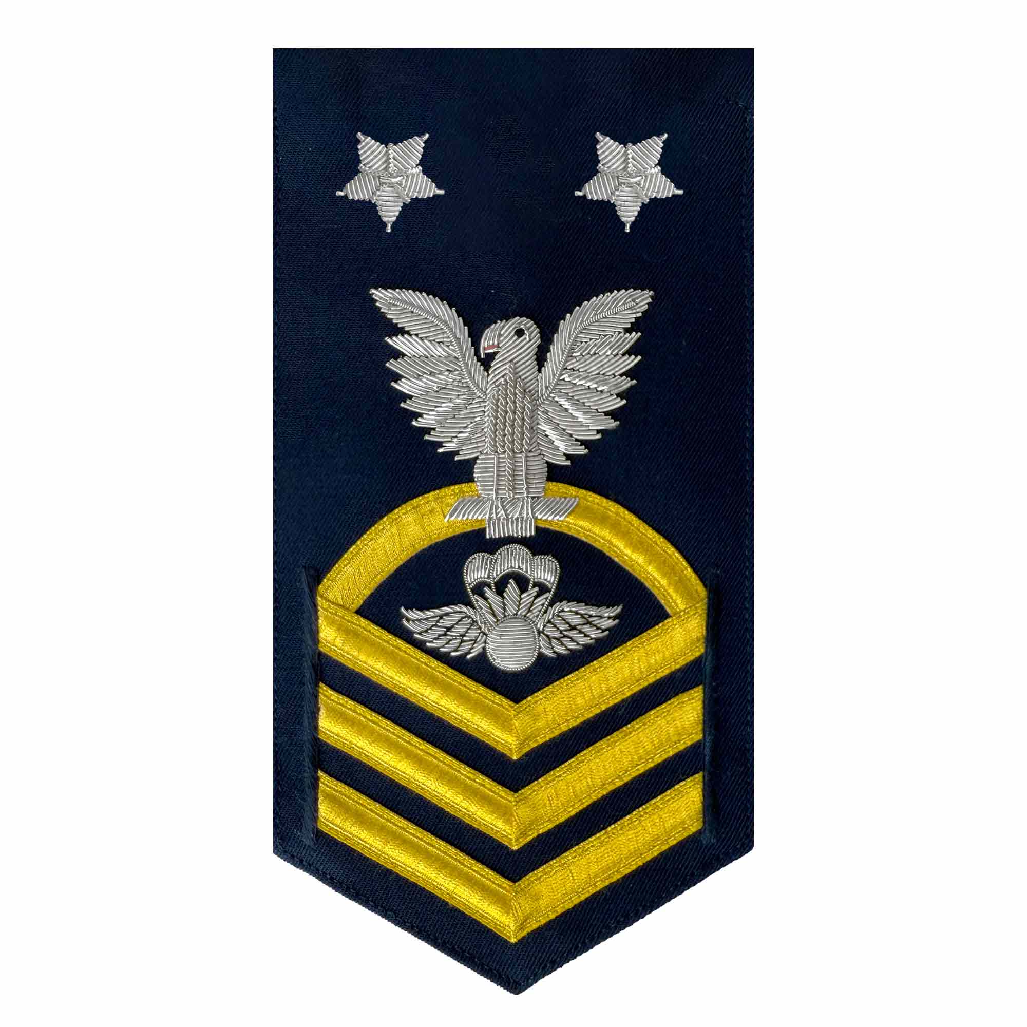 Coast Guard E9 Rating Badge:  Aviation Survival Technician - blue