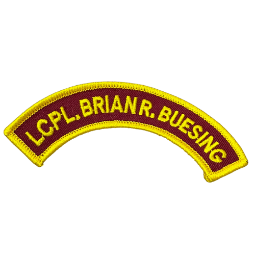 Young Marines Unit Arch Tab "LCPL BRIAN R. BUESING"