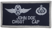Civil Air Patrol Blue Cloth Name Patch - Dual Emblem
