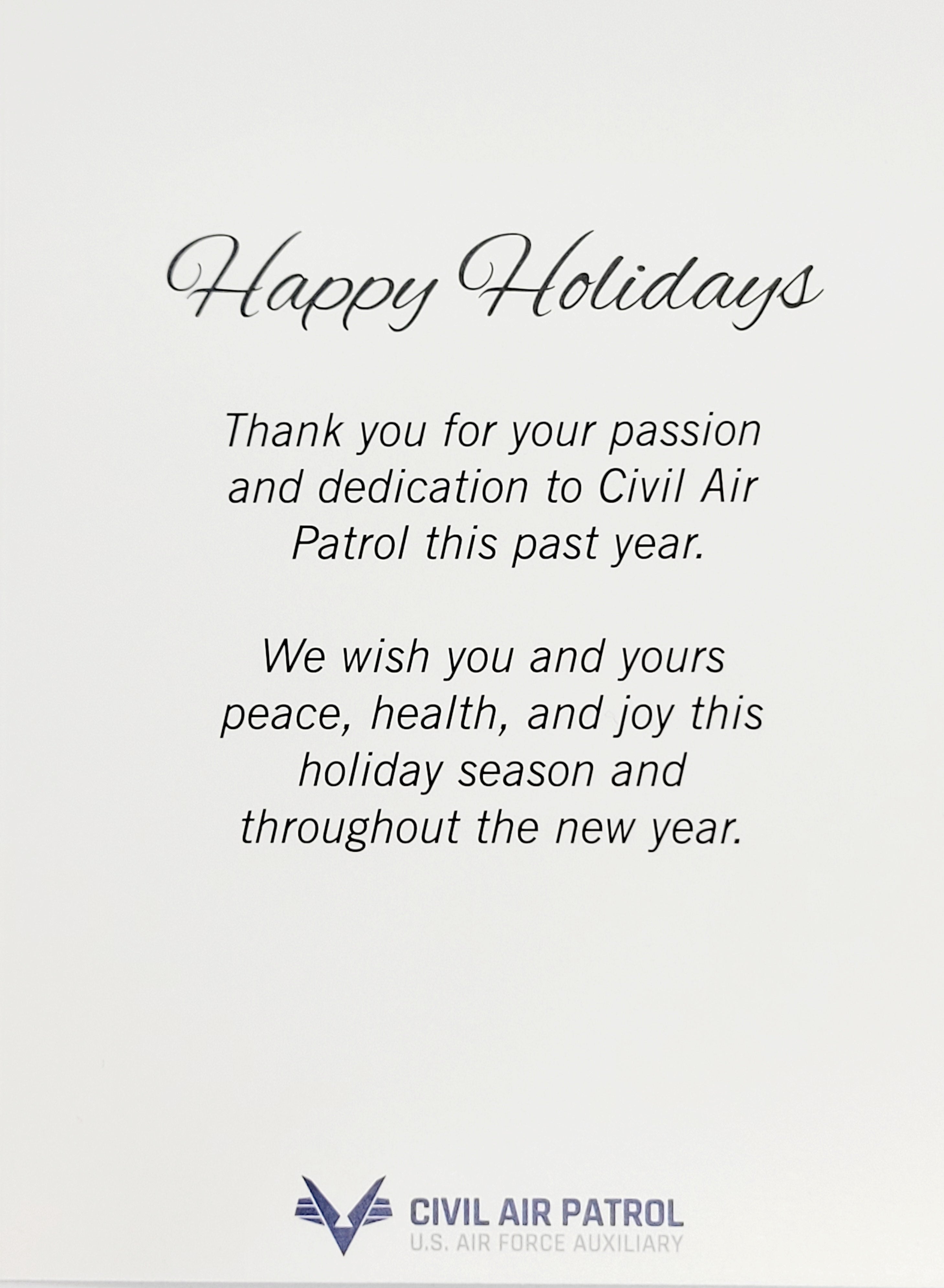 Civil Air Patrol Holiday Cards (Pack of 5)