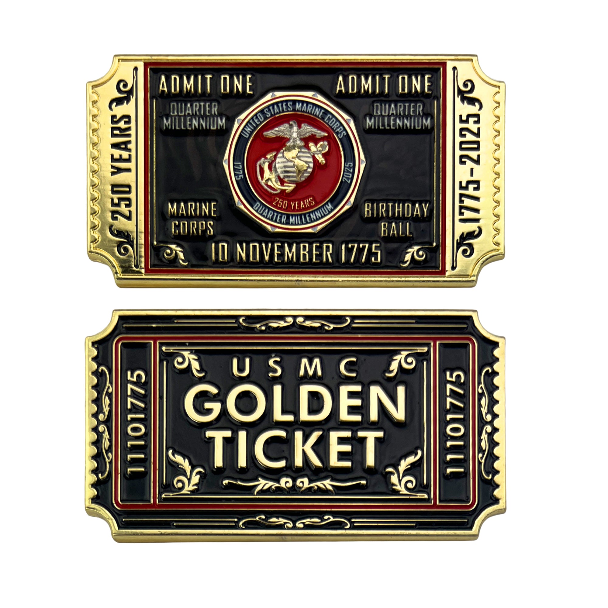 Marine Corps 250th Coin: Golden Ticket Coin