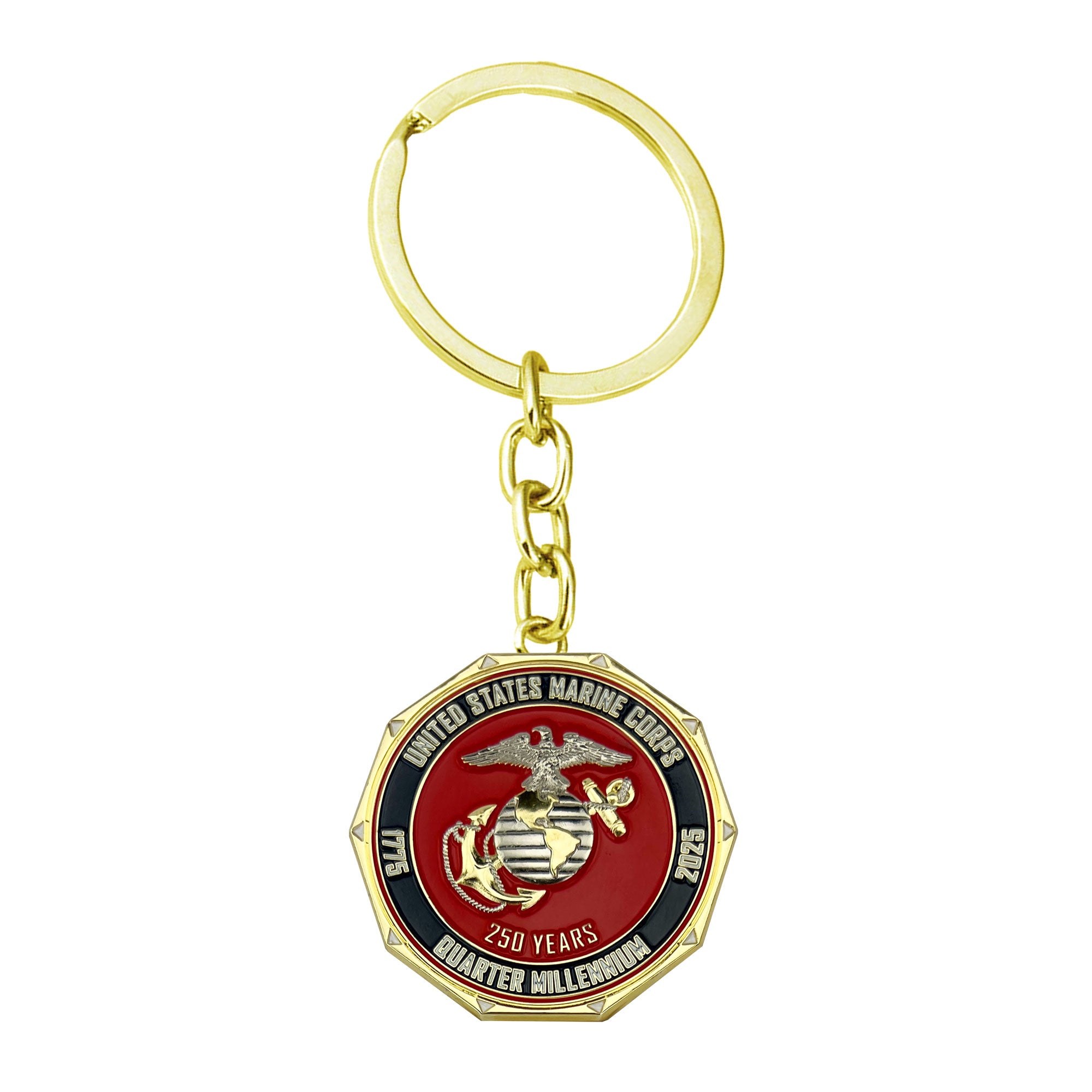 Marine Corps 250th: 1.25" Keychain