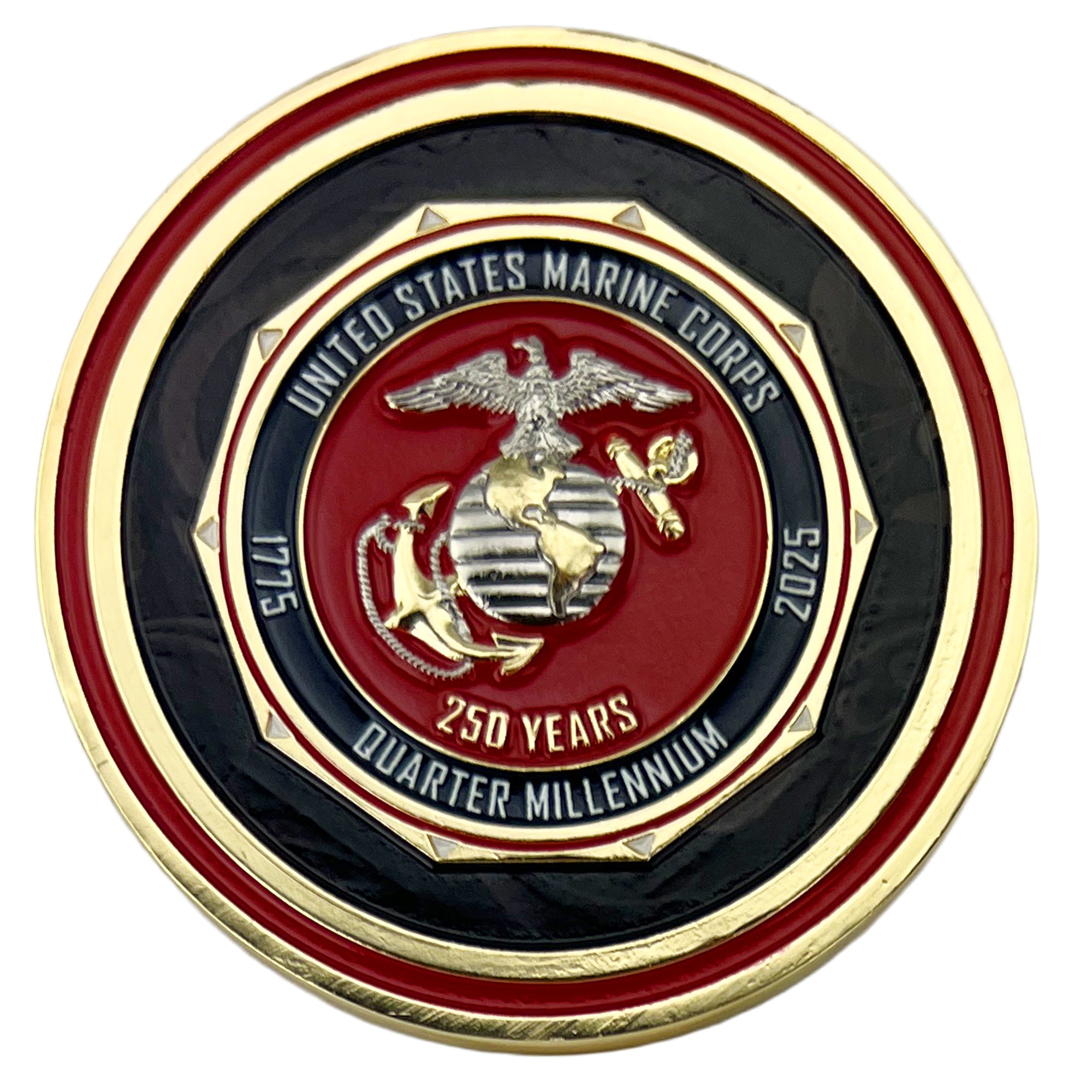 Marine Corps 250th Coin: 2.25" Round Photo Dome