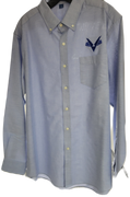 Civil Air Patrol Leisure Shirt: Male Long Sleeve (Oxford Blue) with/Flying V.