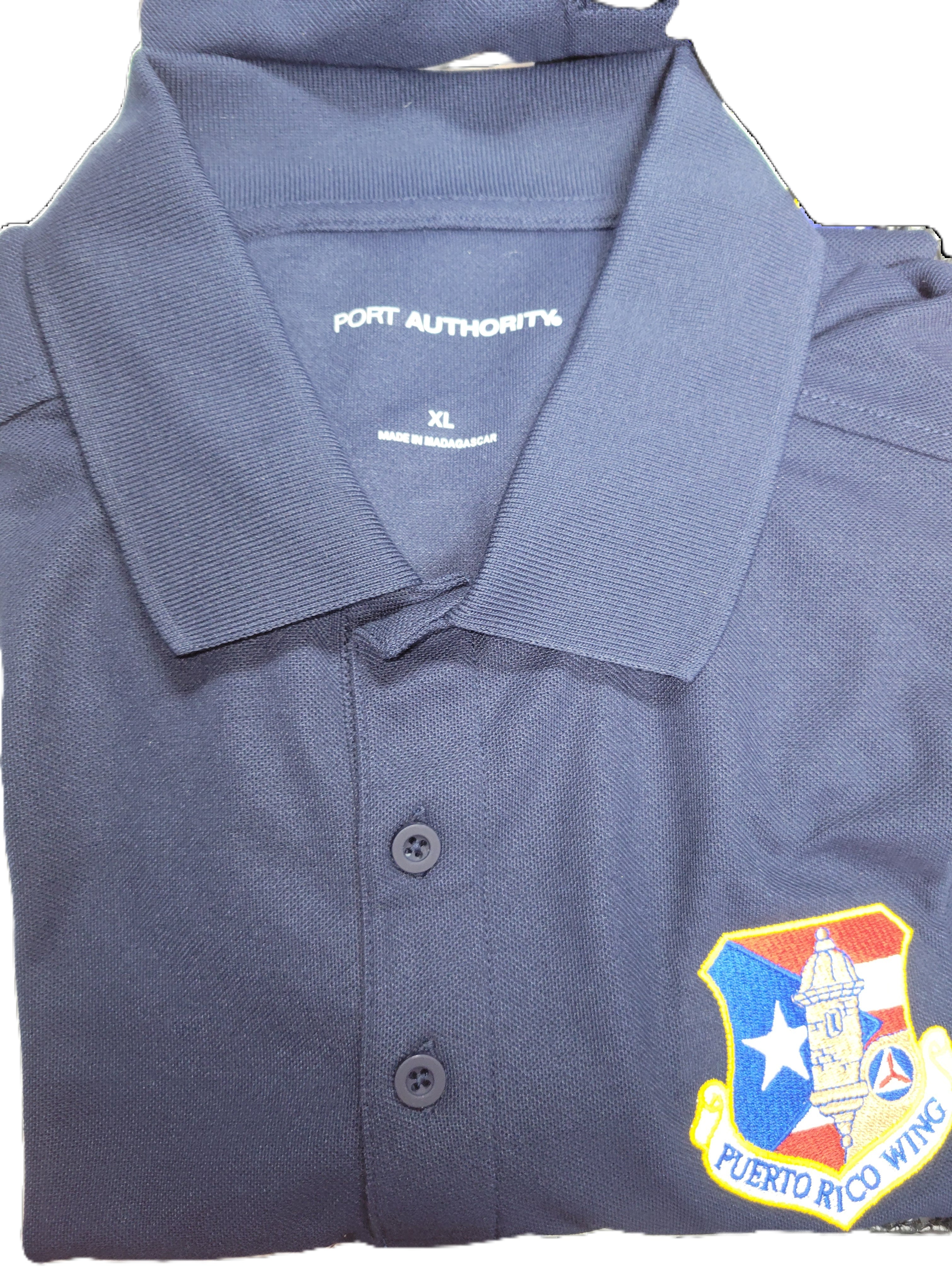 Civil Air Patrol Leisure Shirt: Polo (Navy Blue) with Wing/Region Emb Male