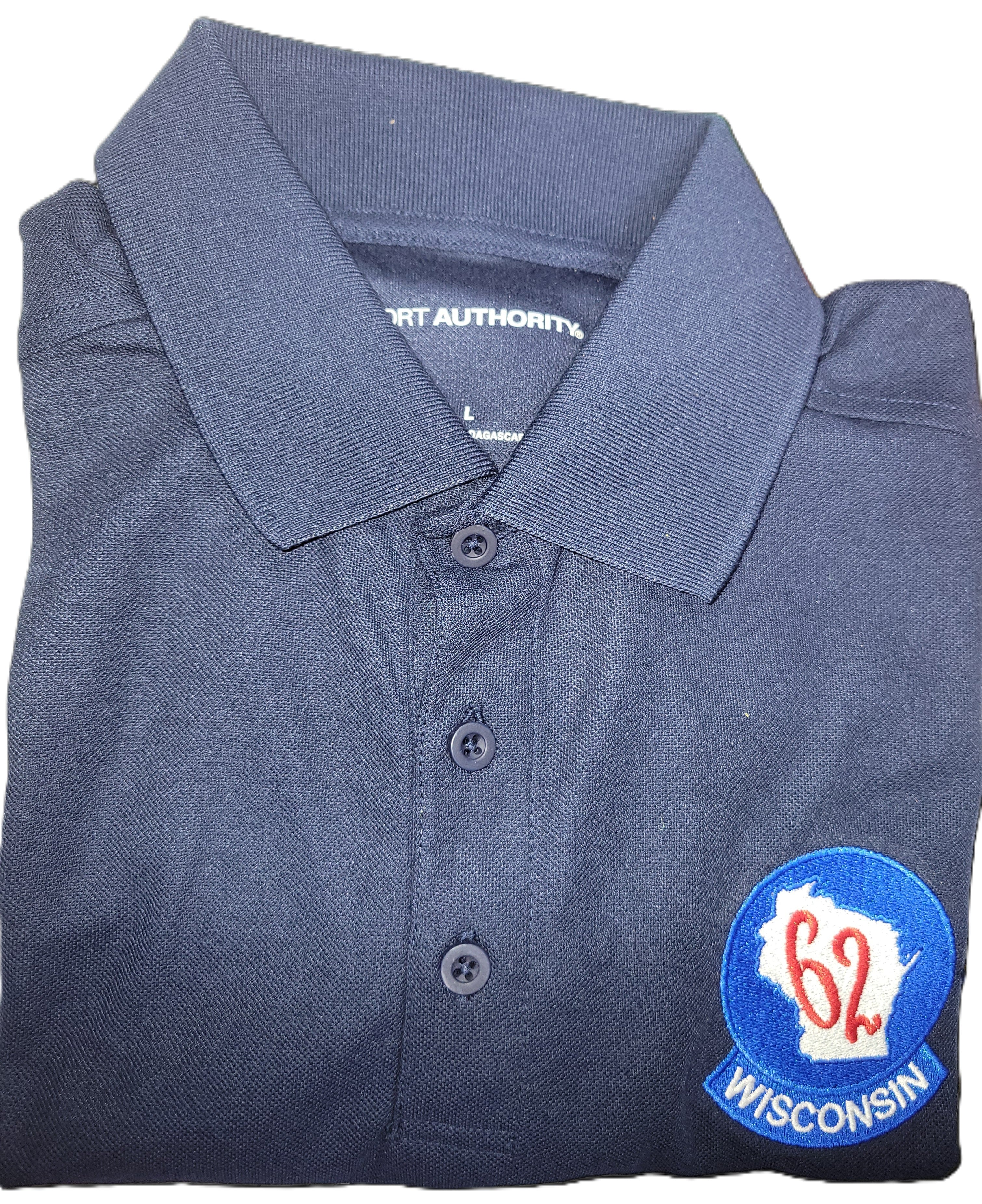 Civil Air Patrol Leisure Shirt: Polo (Navy Blue) with Wing/Region Emb Male