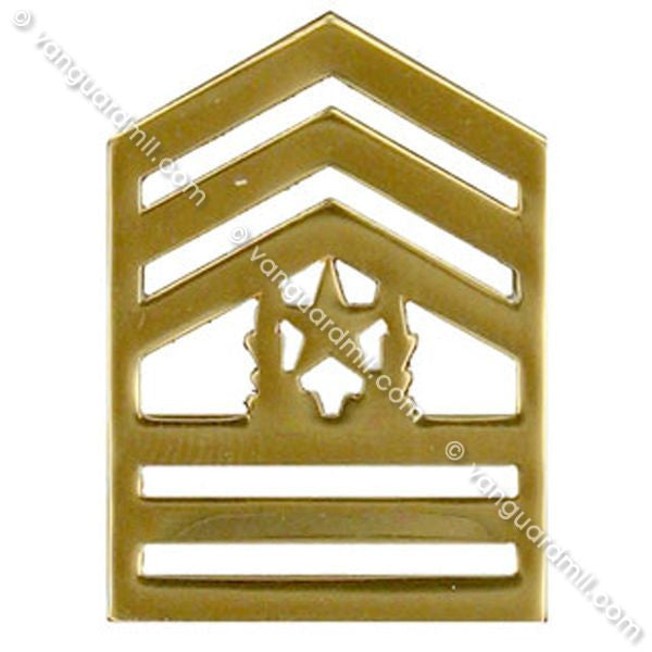 Army ROTC Chevron: Command Sergeant Major - brass