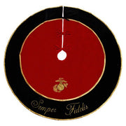 Marine Corps Tree Skirt: Semper Fidelis and Eagle, Globe and Anchor