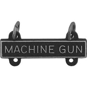 Army Qualification Bar: Machine Gun - silver oxidized finish