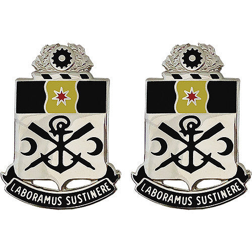 Army Crest: 10th Engineer Battalion - Laboramus Sustinere