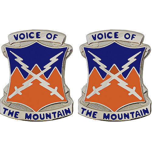 Army Crest: 10th Signal Battalion - Voice of The Mountain