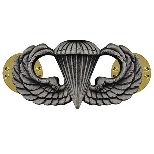 Navy Badge: Basic Parachutist - regulation size, oxidized