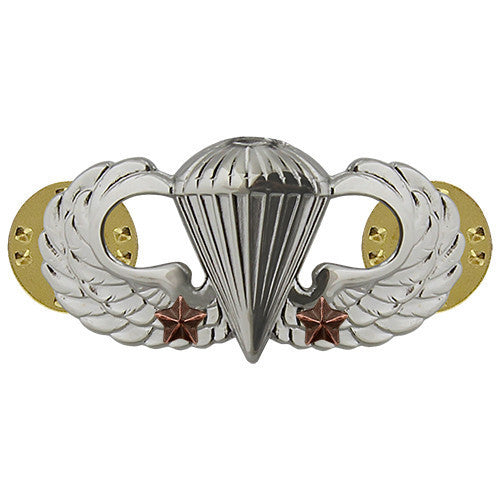 Army Badge: Combat Parachute Second Award - mirror finish