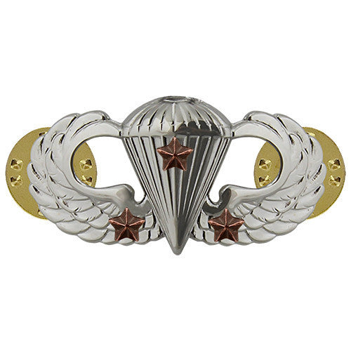 Army Badge: Combat Parachute Third Award - mirror finish