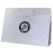 Gift Bag: Silver with Black Foil with Marine Corps Emblem